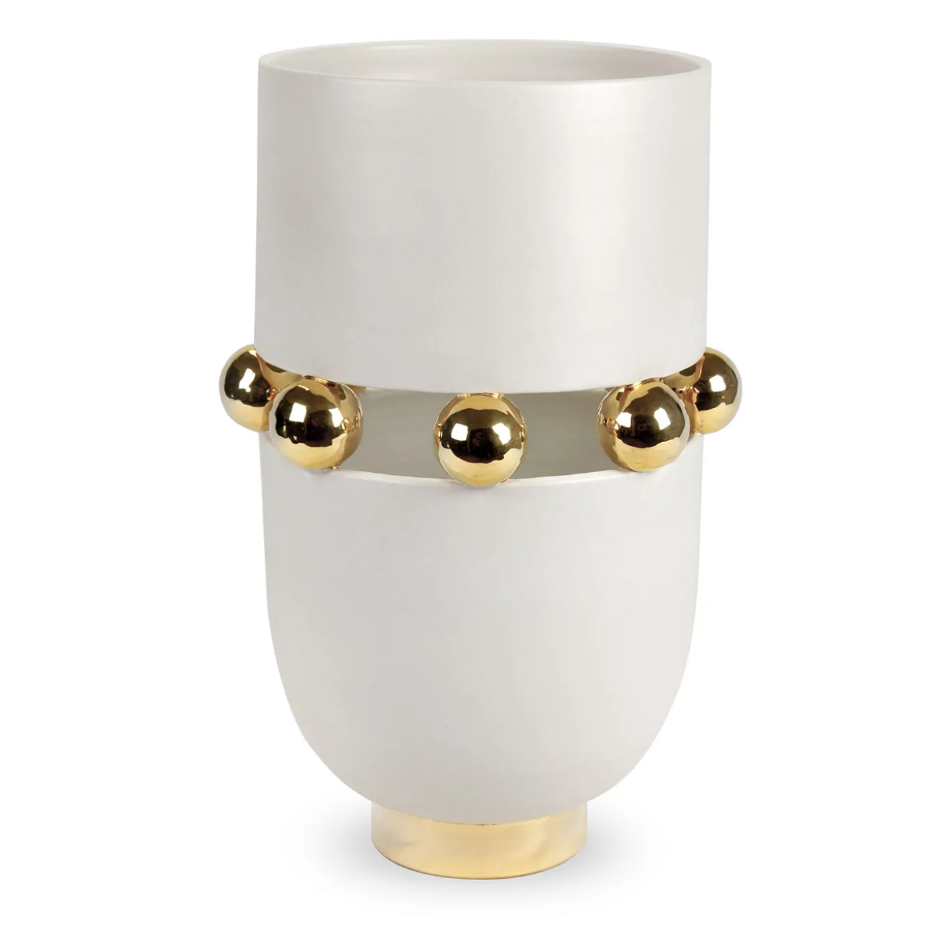 Kósmos White Ceramic Decorative Vase