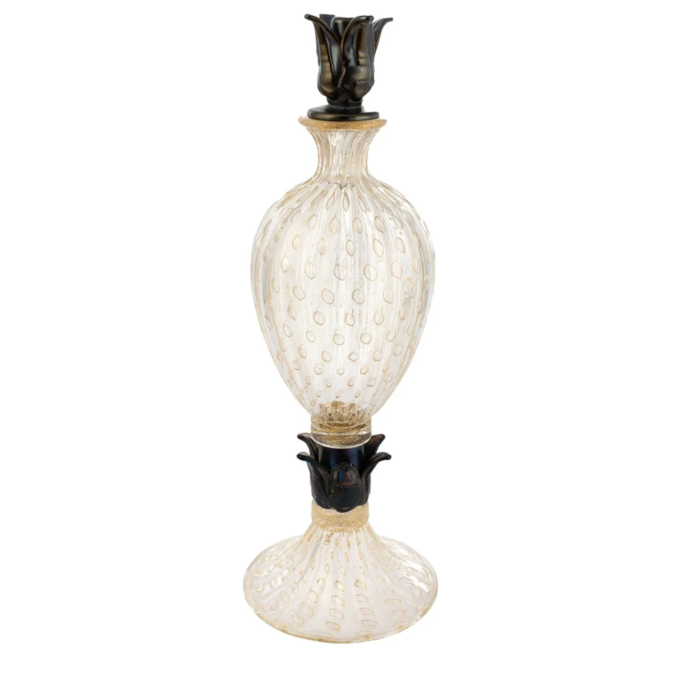 24KT Golden & Black Footed Bottle