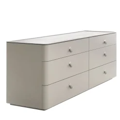 Kube taupe leather Dresser