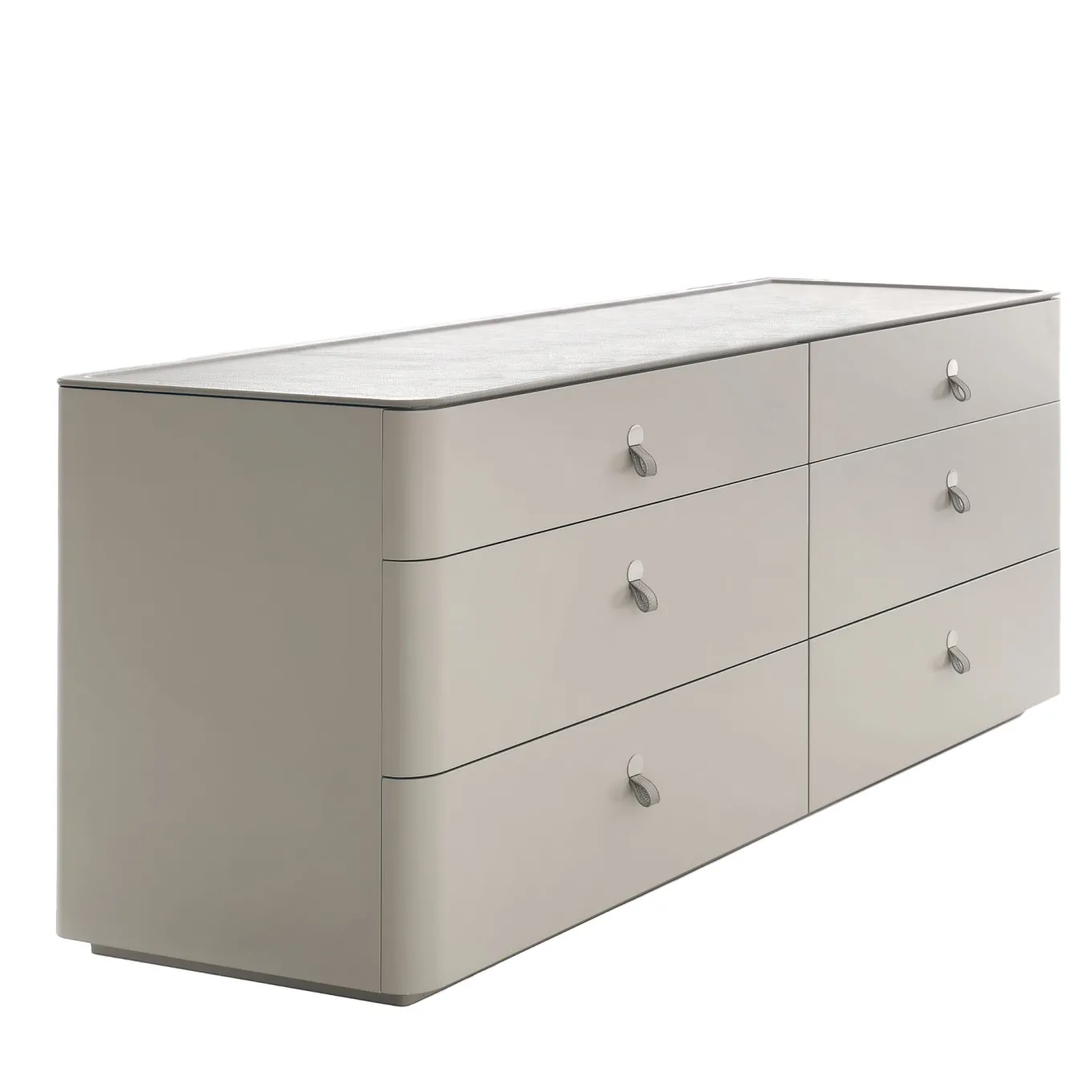 Kube taupe leather Dresser