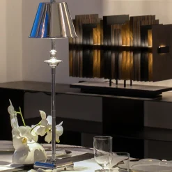 Kuma S Chrome Table Lamp by Michele Bönan