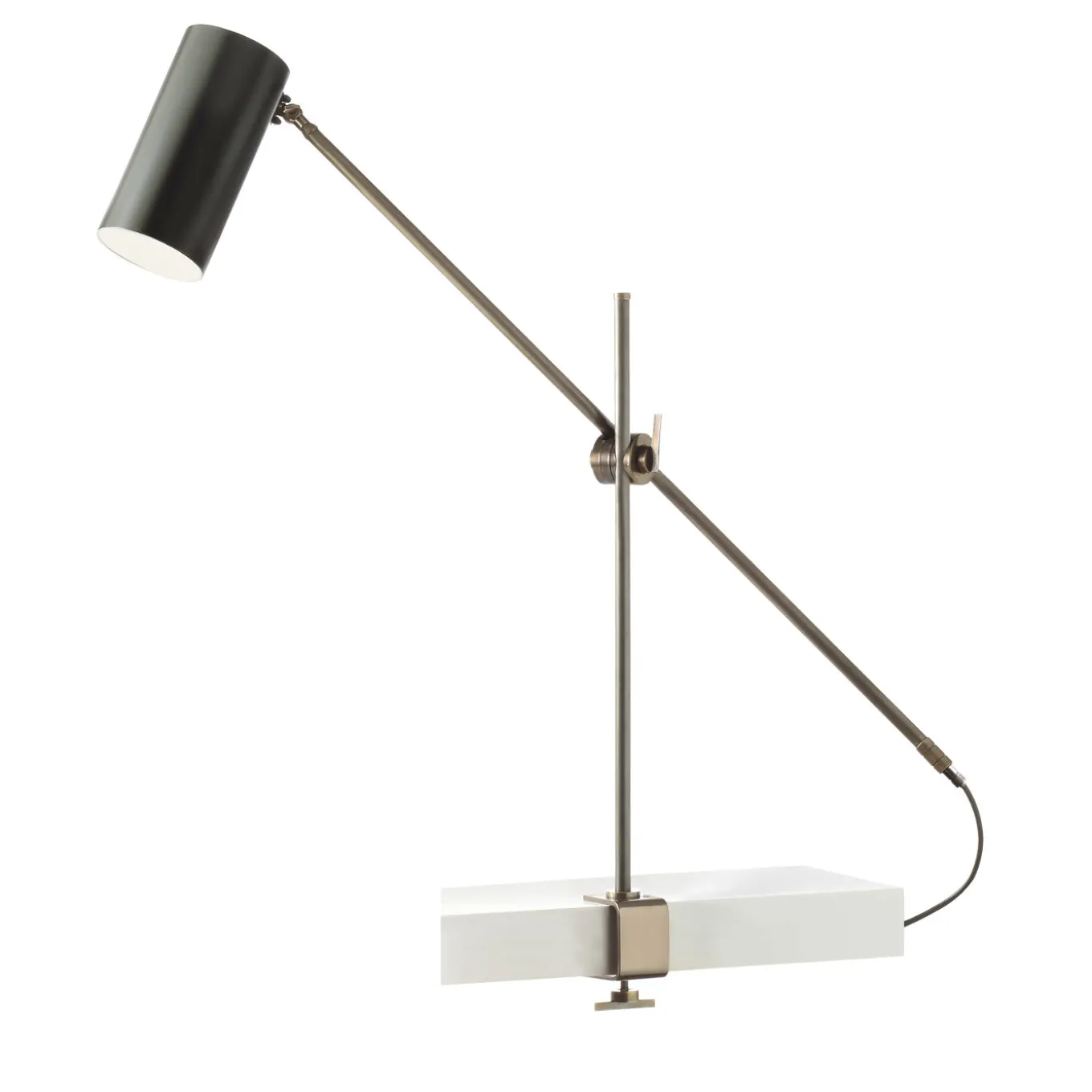 Kursa Clip-on Desk Lamp in Brass