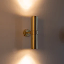Kyle Pt2 Gold Finish Brass Wall Lamp