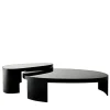 Kyoto Set of 2 Black Coffee Tables by Ludovica + Roberto Palomba