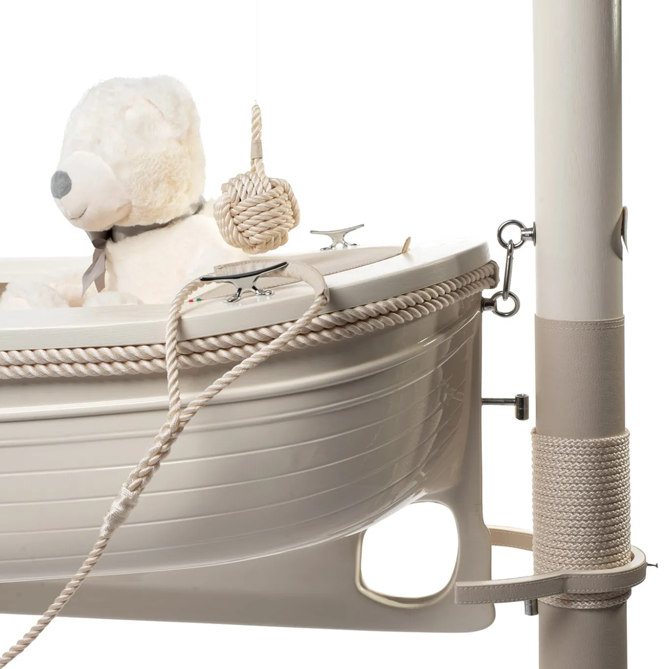 La Barchetta Boat-Shaped White Cradle/Writing Desk