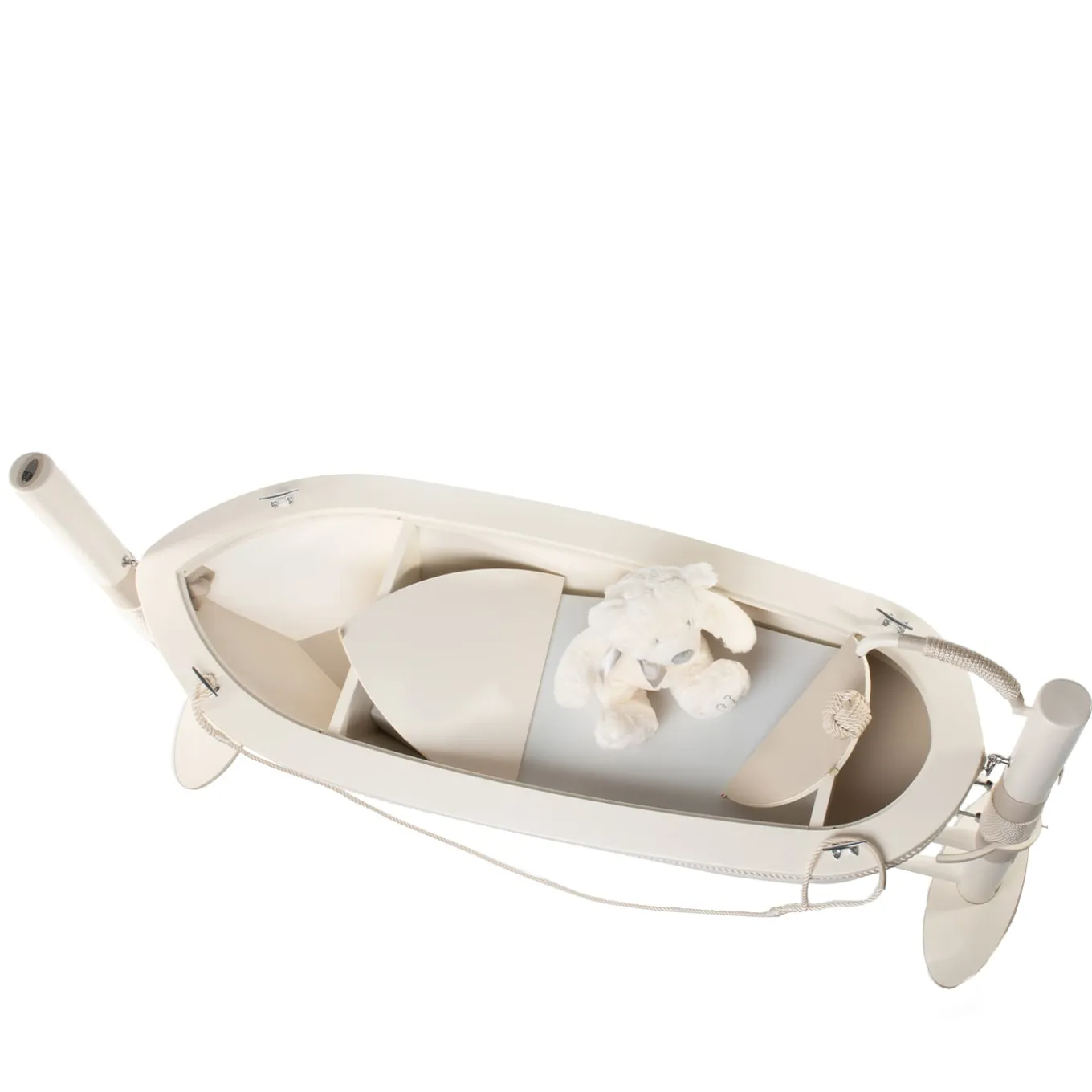 La Barchetta Boat-Shaped White Cradle/Writing Desk