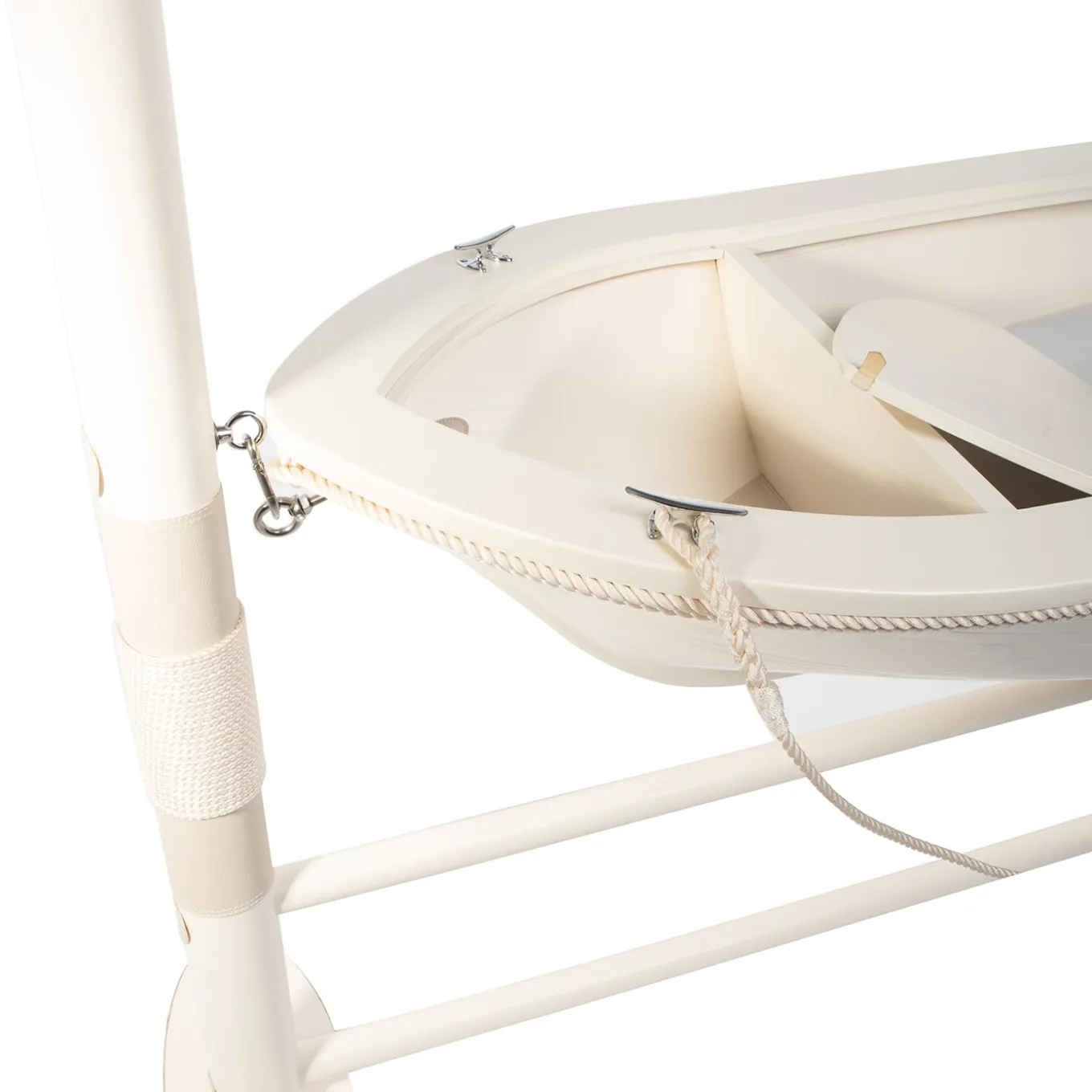 La Barchetta Boat-Shaped White Cradle/Writing Desk