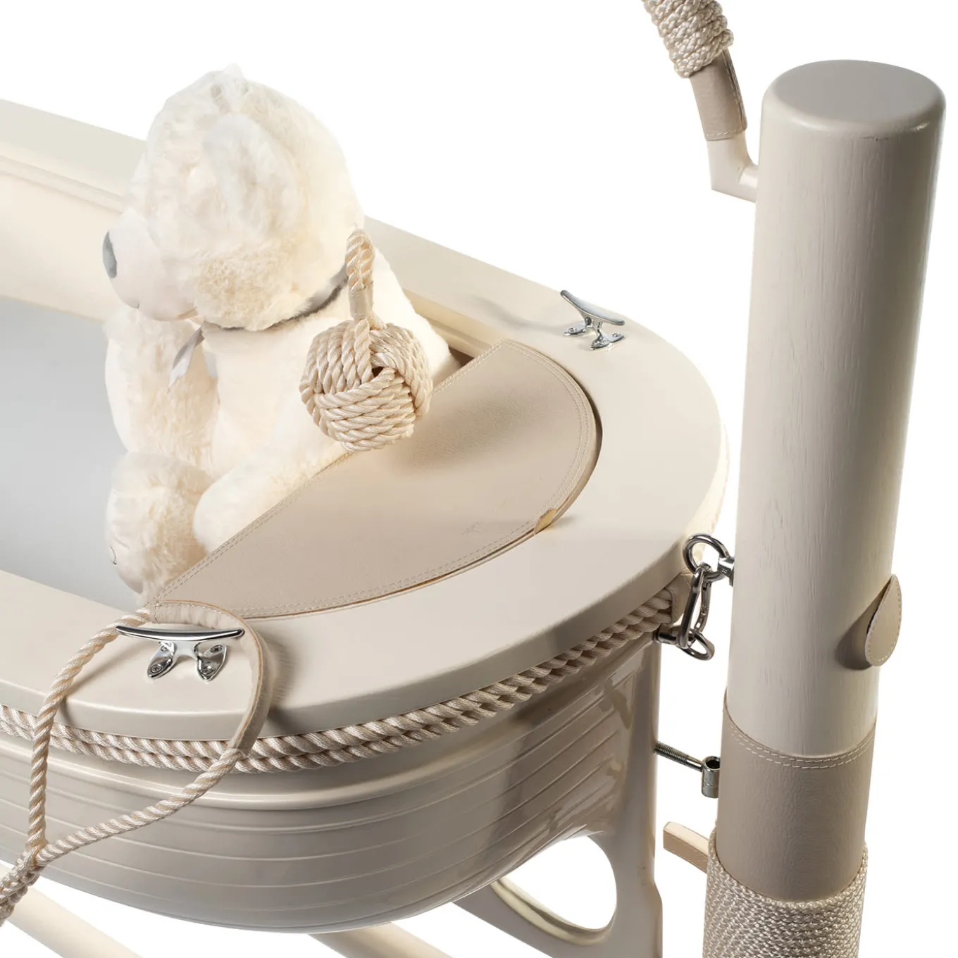 La Barchetta Boat-Shaped White Cradle/Writing Desk