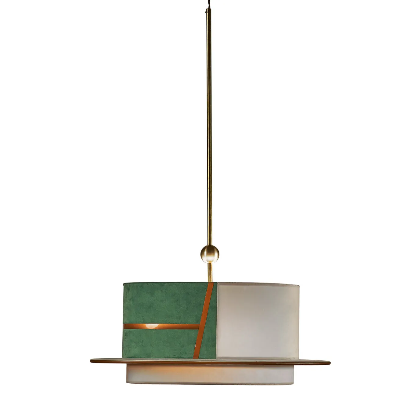 La Paglietta Green and Ivory Pendant Light