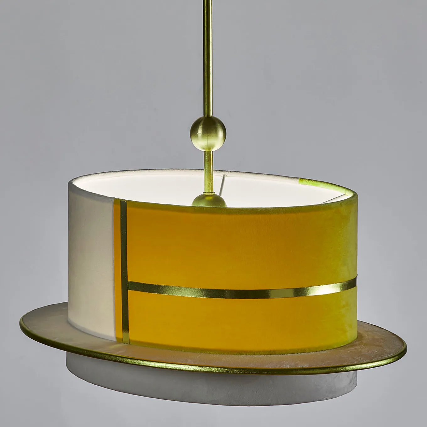La Paglietta Yellow and Ivory Pendant Light