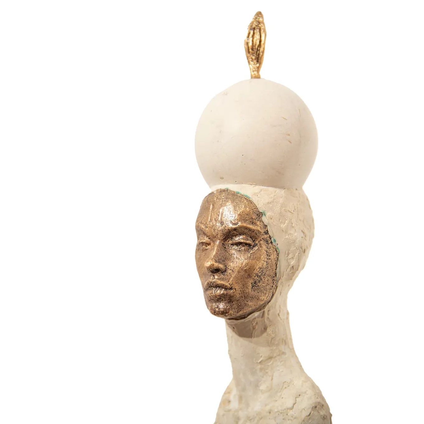 La Papessa A Tutto Tondo Beige And Bronze Sculpture