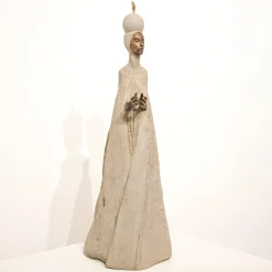 La Papessa A Tutto Tondo Beige And Bronze Sculpture