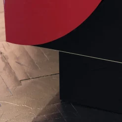 La Roue Black and Red Cabinet