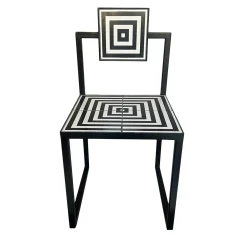 Labirinto Black & White Tiles Outdoor Chair