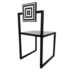 Labirinto Black & White Tiles Outdoor Chair
