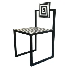 Labirinto Black & White Tiles Outdoor Chair