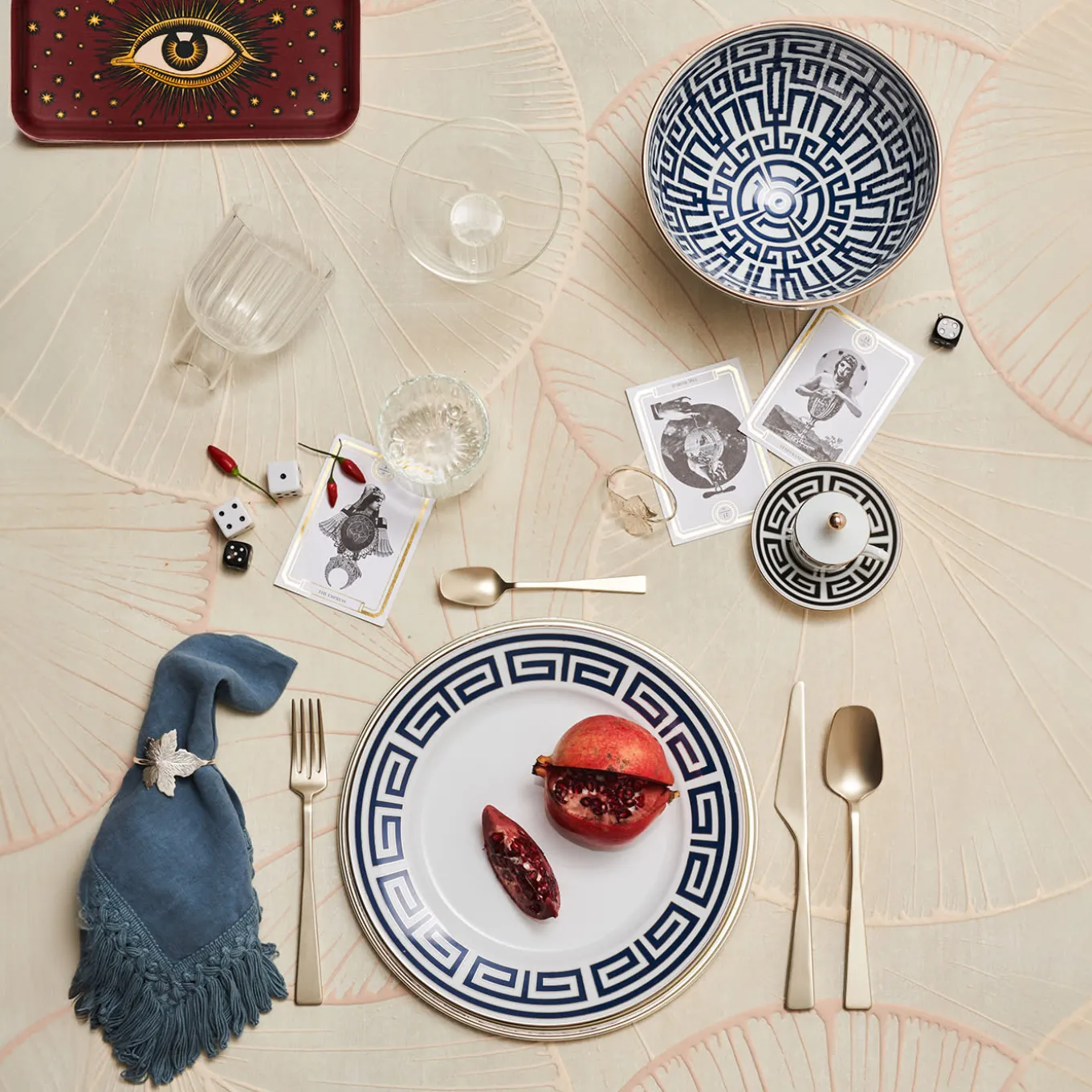 Labirinto Zaffiro Set of 6 Dinner Plates