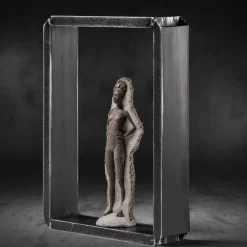 L'altare de "La Papessa" Green - Resin & Rice Husk Sculpture