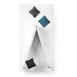 Lancio Cornhole Glass and Marble Table