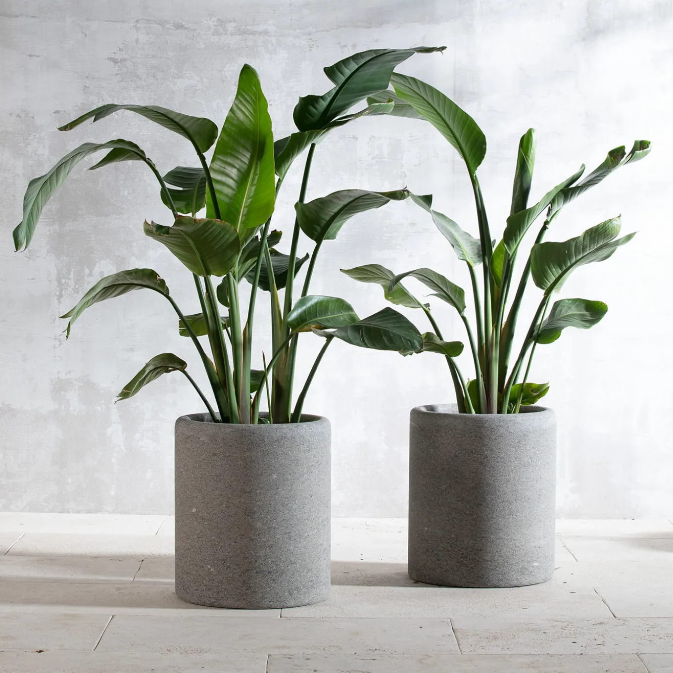 Lapis gray Peperino stone Vase Holder