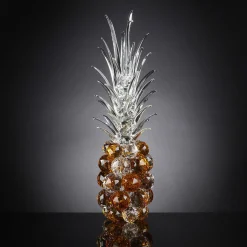 Large Amber Glass Pineapple