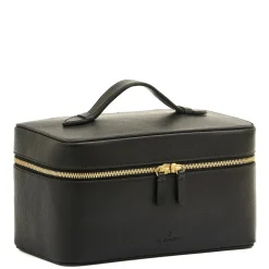 Large Black Leather Beauty Case
