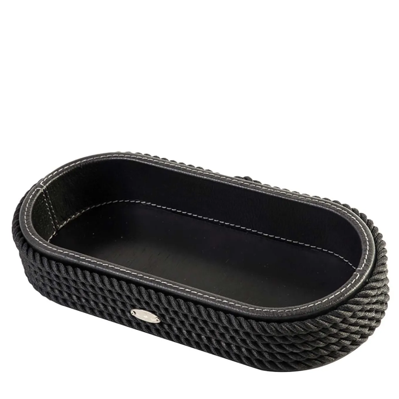 Large Black Oval Vide-Poche