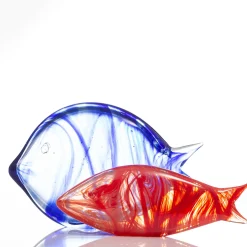 Large Blue Murano Glass Stylized Fish