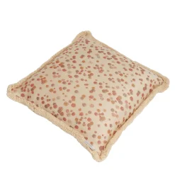 Large Caramel and Brown Fringed Cushion