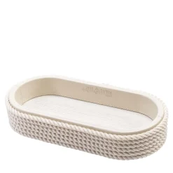 Large Cream Oval Vide-Poche