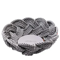 Large Gray Round Rope Basket