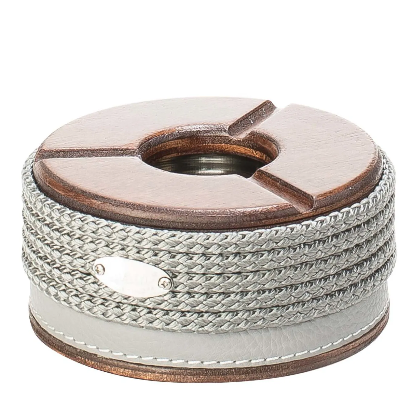 Large Gray Wooden Ashtray