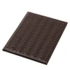 Large Herringbone Moka Brown Leather Notepad Holder