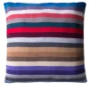 Large Multicolor Stripe Square Cushion #2