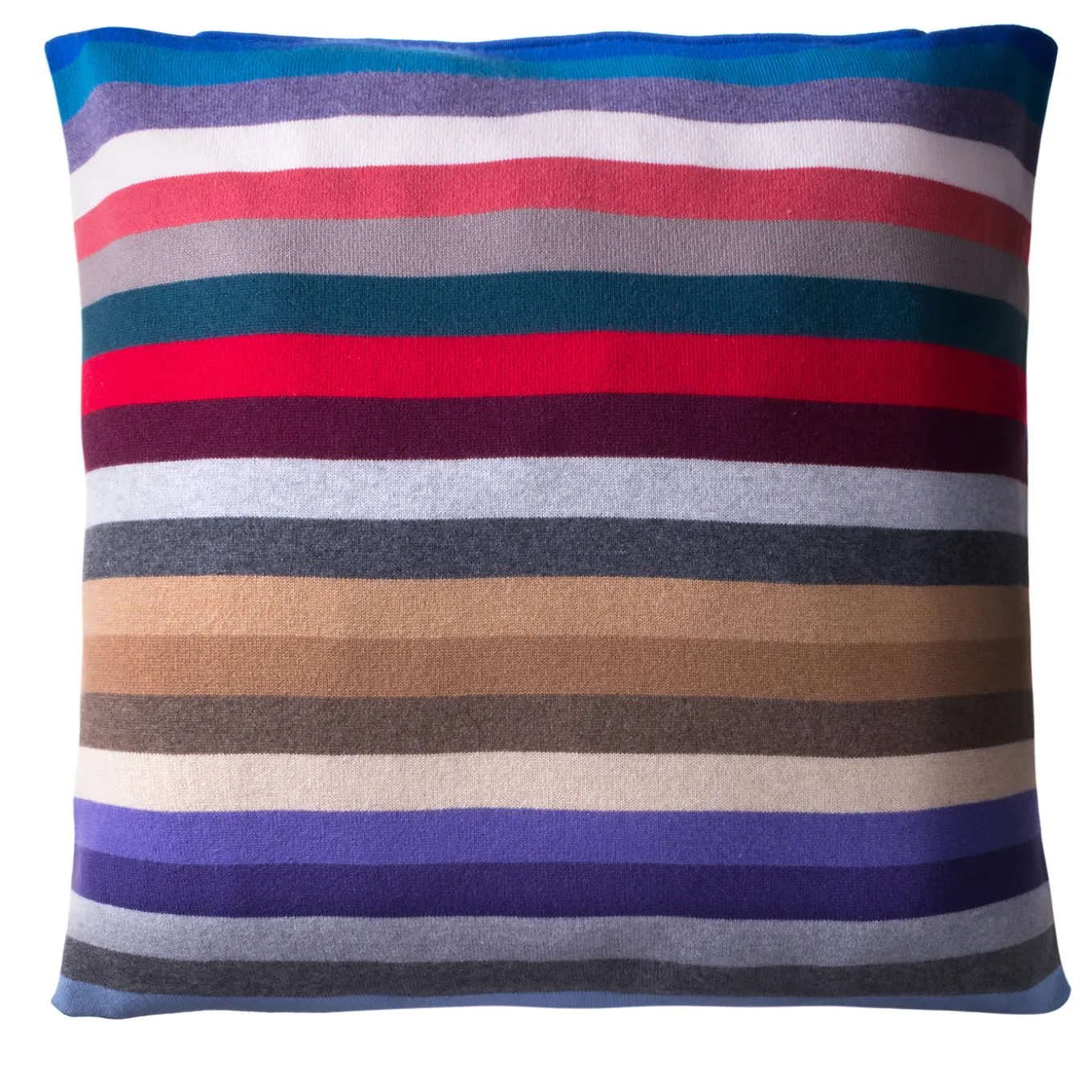 Large Multicolor Stripe Square Cushion #2