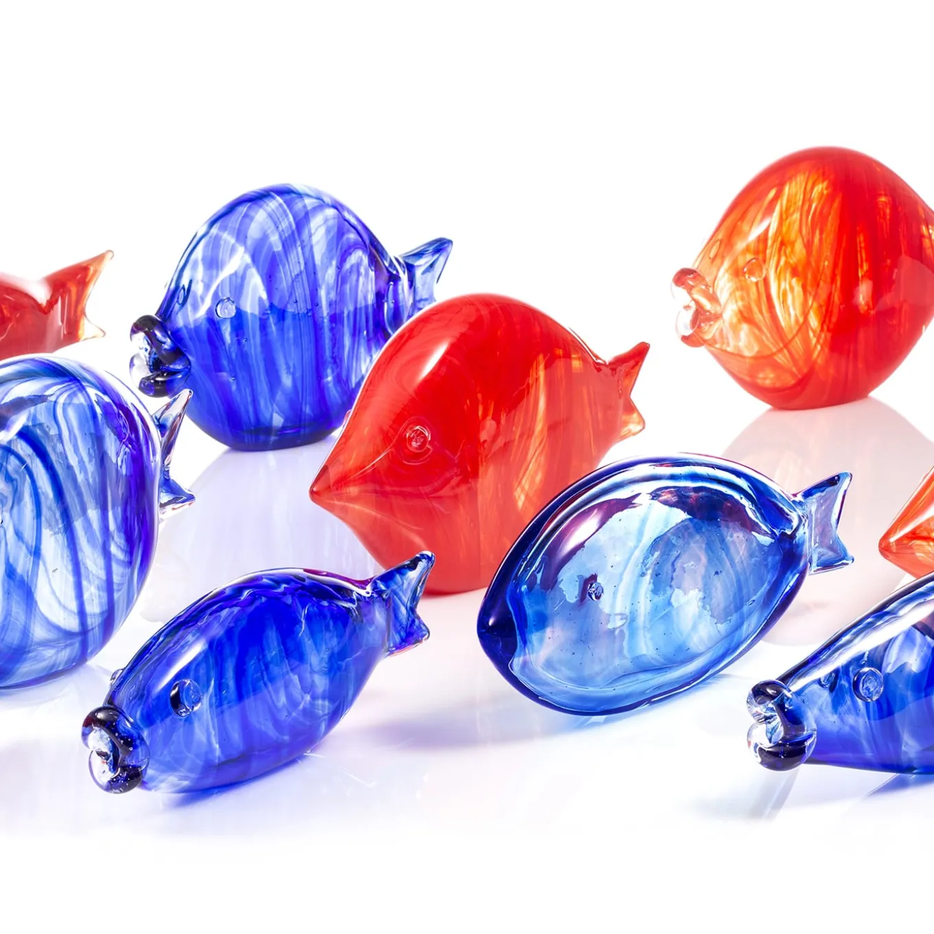 Large Red Murano Glass Stylized Fish