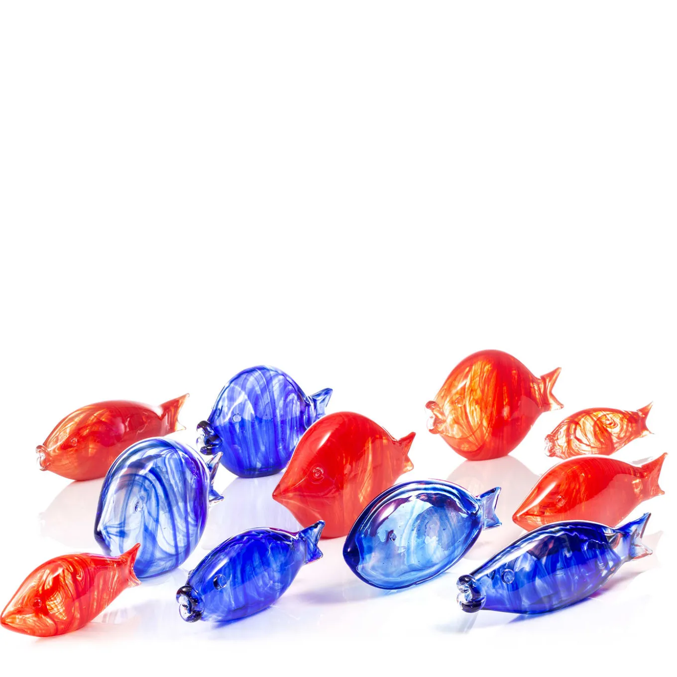 Large Red Murano Glass Stylized Fish