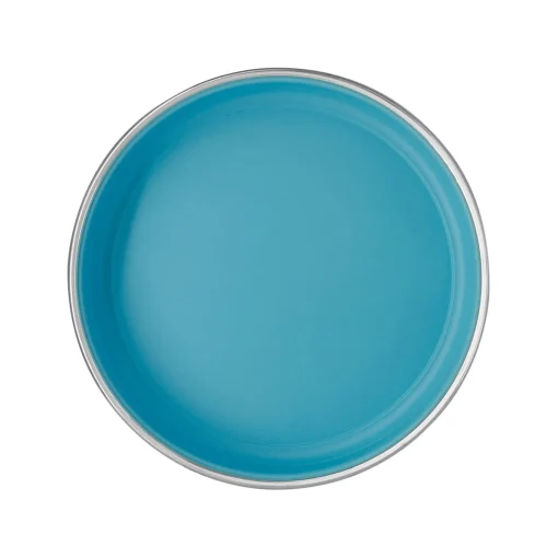 Large Round Turquoise Silverplated Catchall Bowl