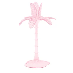 Las Palmas Large Pink Blown Glass Candle Holder