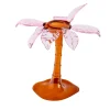 Las Palmas Orange and Pink Blown Glass Dessert Stand