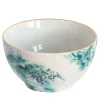 Las Palmas Porcelain Bowl With Blue Palm #2