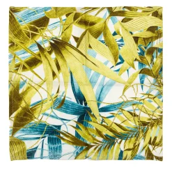 Las Palmas Set Of 6 Linen Napkins With Palm Leaves