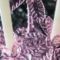 Las Palmas Set Of 3 Pink blown glass Candle Holders