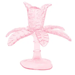 Las Palmas Small Pink blown glass candle holder