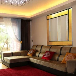 Las Vegas Rectangular Golden Mirror