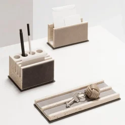 Latina Leather & Marble Valet Tray