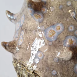 Lava 6 Mottled Beige Ceramic Vase