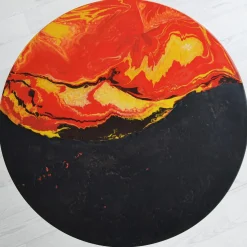 Lava Resin Sculptural Side Table