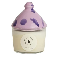 Lavender & Iris Scented Candle with Ceramic Lid