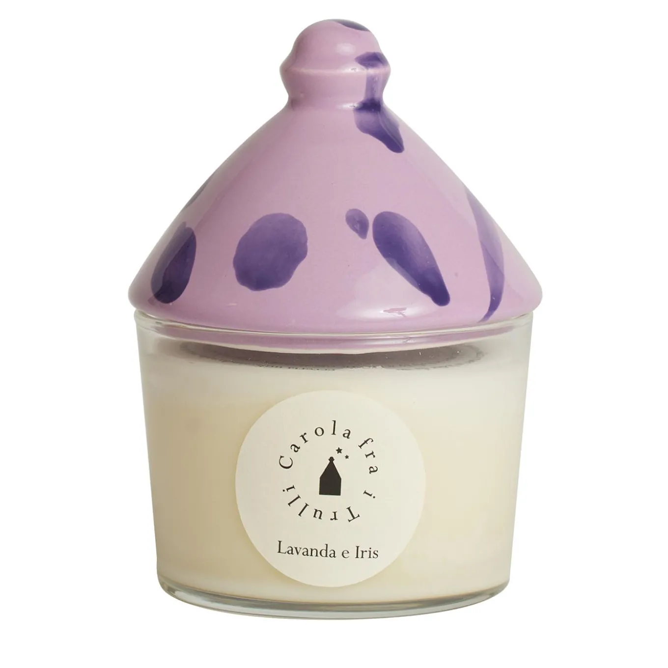 Lavender & Iris Scented Candle with Ceramic Lid